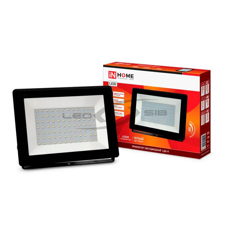 Прожектор сд СДО-8 70Вт 230В 6650 Лм IP65 IN HOME