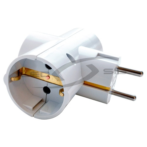 тройник r-3g 3 местн. с з/к 16а белый 4370 in home Тройник R-3G 3 местн. с з/к 16А белый 4370 IN HOME