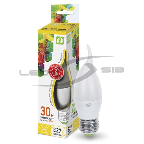 Лампа сд LED-СВЕЧА на ветру-standard 3.5W 230V Е27 300Lm 
