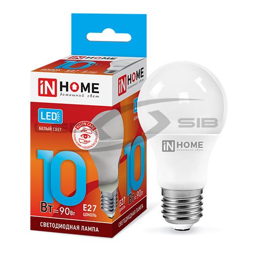 Лампа сд LED-A60-VC 10.0W 230V Е27 900Lm IN HOME
