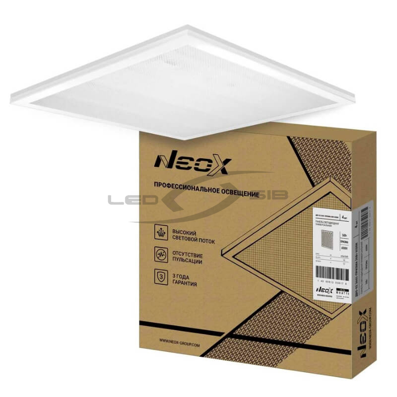 Панель сд ДВО-02 5040-ОПАЛ 50W 230V  595х595х25 NEOX