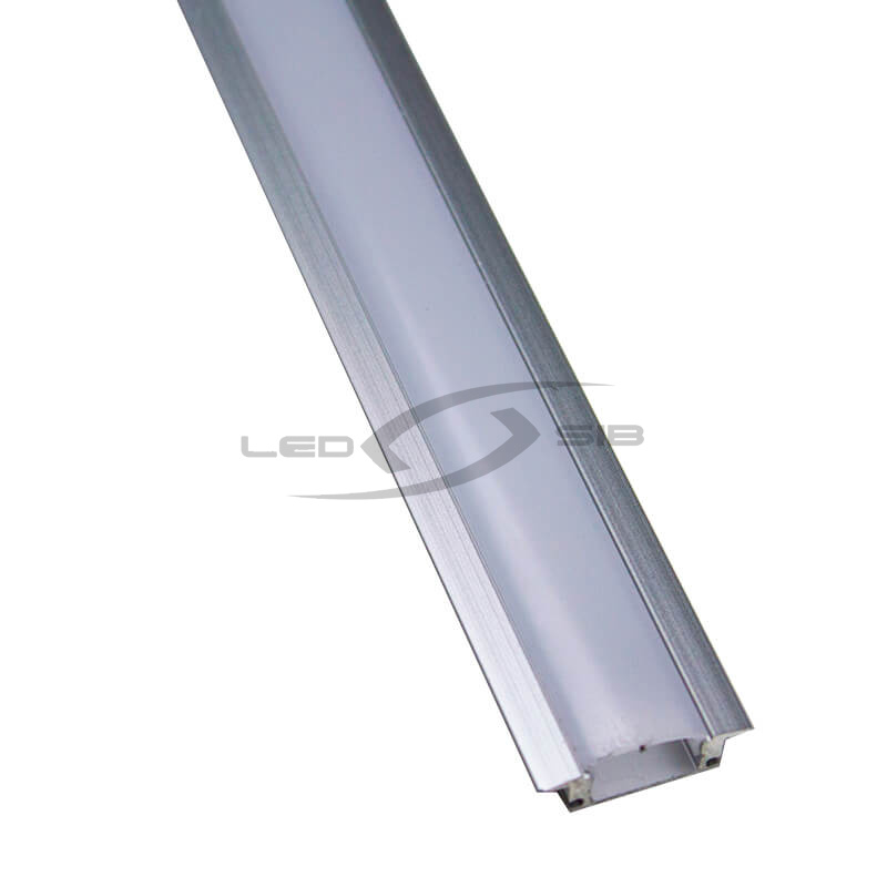 Встраиваемый алюминиевый профиль (с экраном) LS-YF-102, 2000 х 24,5 х 7,6 мм     