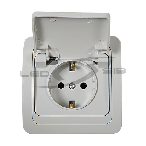 Розетка 1ая с з/к с крышкой СП CLASSICO белая 2114