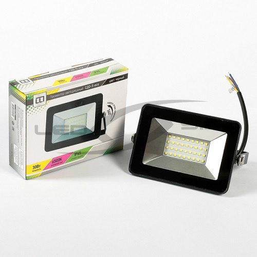 прожектор сд сдо-5-eco  30w 230v 6500k 2250lm ip65 Прожектор сд СДО-5-eco  30W 230V 6500K 2250Lm IP65