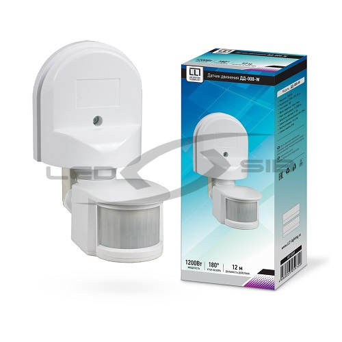 Датчик движения инфракрасный ДД-008 1200W 180гр.12м IP44