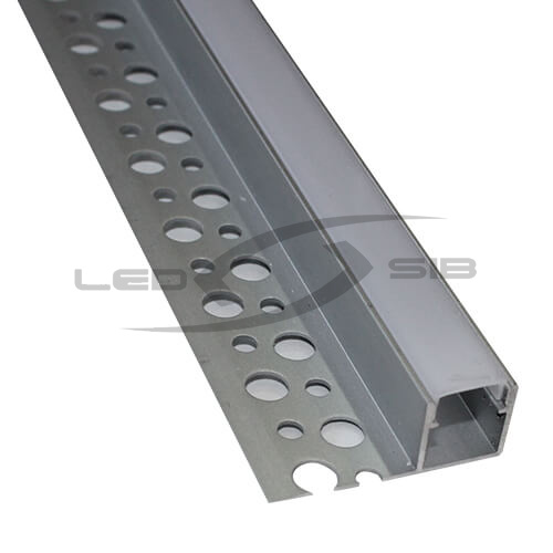 Встраиваемый алюминиевый профиль в гипсокартон (с экраном) LS-YF-858 , 2000х35х14 мм     