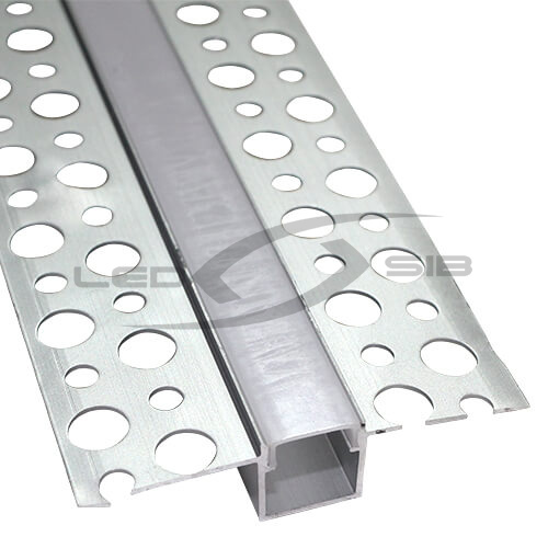 Встраиваемый алюминиевый профиль в гипсокартон (с экраном) LS-YF-843, 2000х55х13 мм     