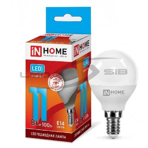 Лампа сд LED-ШАР-VC 11W 230V E14 990Lm IN HOME