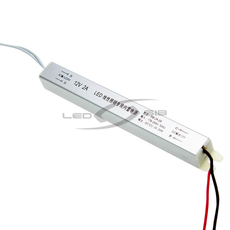 Блок питания LS узкий 24W DC12V 2A IP33 AC 170-265V (Алюм. корпус) 170*18*18мм
