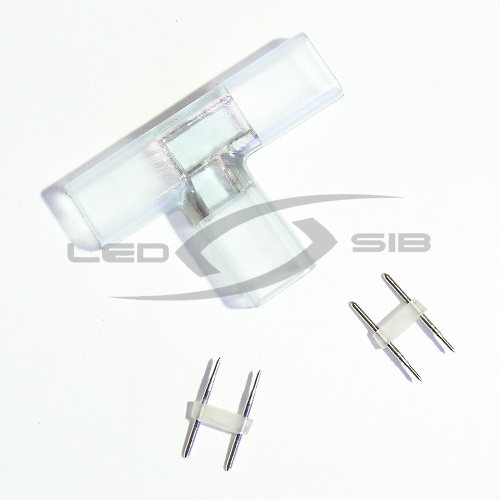 Коннектор Т- образный LS для СД ленты SMD 5050 220V (с иголкой) 2PIN 8мм