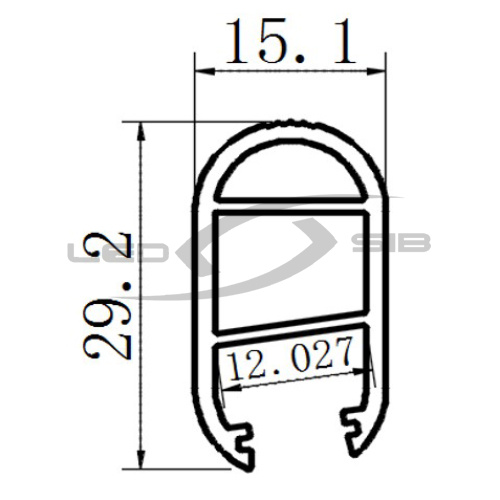 алюминиевый профиль  ls-yf-885 , 2000х15х29 мм      Алюминиевый профиль  LS-YF-885 , 2000х15х29 мм     