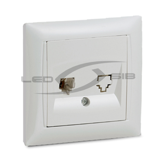 Розетка ТЛФ VALENZO белая 6034