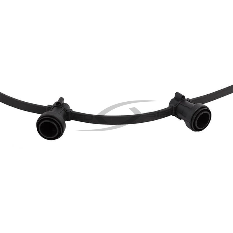 Белт-лайт LS гибкий шлейф двужильный Е27 220V шаг 20см (катушка 100м) ЧЕРНЫЙ РЕЗИНОВЫЙ ПРОВОД IP 65