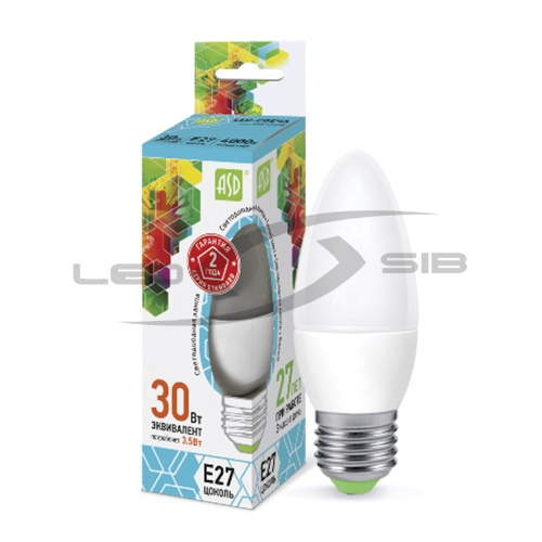лампа сд led-свеча-standard  3.5w 230v е27 320lm Лампа сд LED-СВЕЧА-standard  3.5W 230V Е27 320Lm