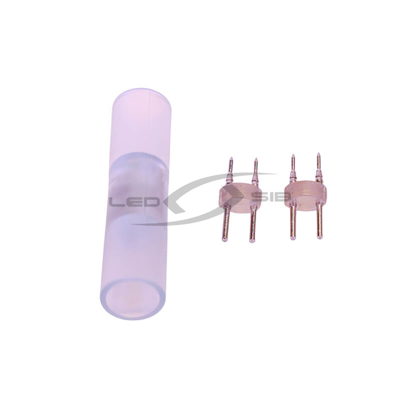 Коннектор LS прямой с иголкой для дюралайта круглого (Муфта двух, 13мм)