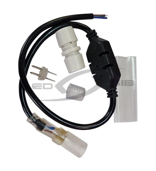 Набор для подключения дюралайта 2 жилы, иголка, I-коннектор, термоусадка, заглушка IP67 (без вилки)