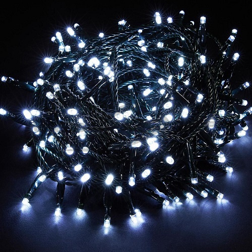 Шнурок LS 100 LED черный провод, 7м, коробка 60 шт